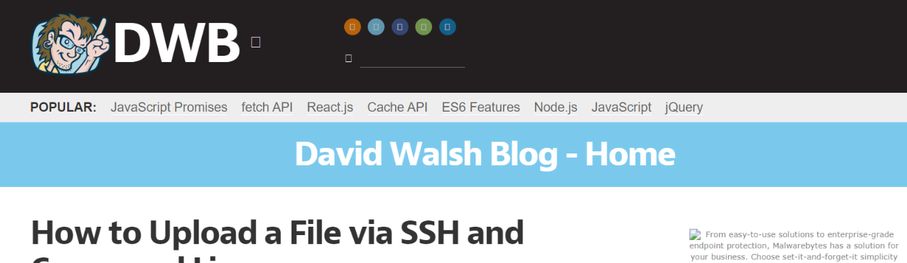 David Walsh Blog: Expert Insights and Tutorials on Web Development